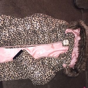 Cherokee (target) Girls Leopard puffy jacket
